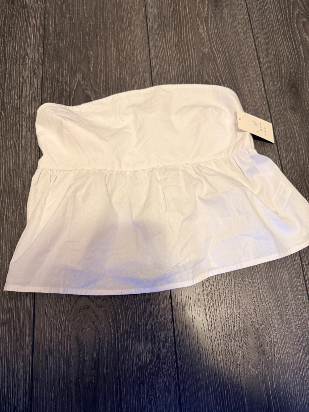 New Day strapless smocked babydoll top